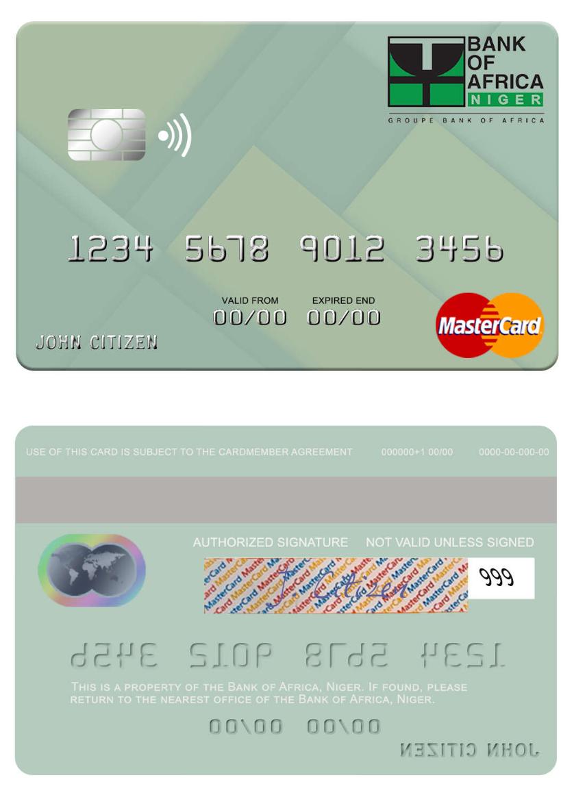Niger Bank of Africa mastercard